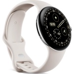 google-pixel-watch-4-45-mm-nutikell-hobedane-valge-vasakult-eest